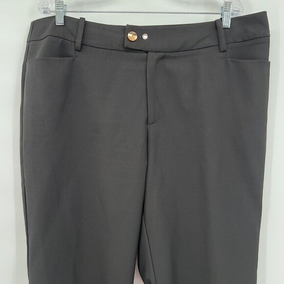 Eloquii Women's Plus Black Straight Pants 16 - Picture 2 of 10